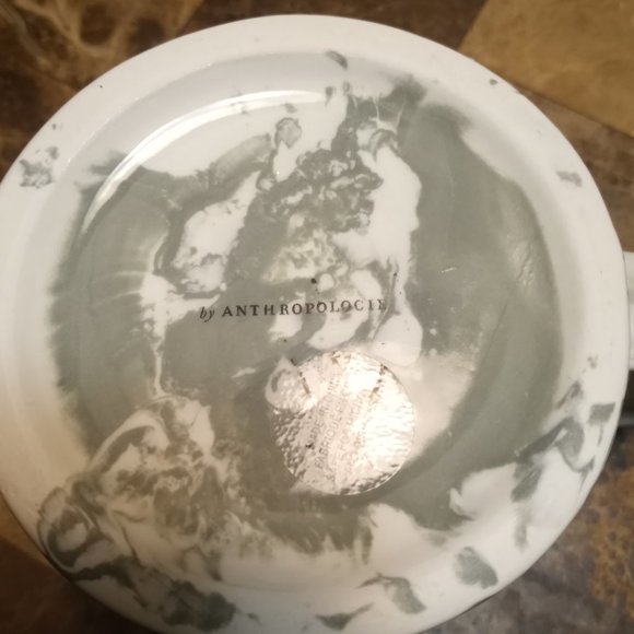 Anthropologie Marbled Monogram "Letter T" Mug - Picture 4 of 5